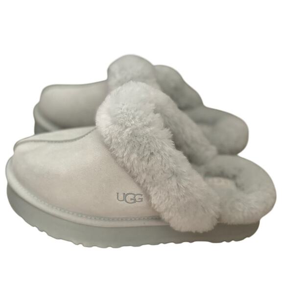 Women’s Size 9 UGG UGG DISQUETTE GOOSE Suede Shearling Fur Lined New - Picture 4 of 6